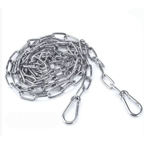 Heavy Duty Dog Chain for Yard-11.5FT Metal Dog Chain Leash Chew Proof,Long Dog Lead for Outside with Strong Swivel Hook,Outdoor Dog Runner for Camping