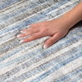 thumbnail image 3 of Addison Rugs Dream Shag Premium Machine Washable Transitional Textured Stripes Blue Runner Rug, 2'3" x 7'6", 3 of 8