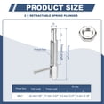 thumbnail image 2 of Uxcell Retractable Indexing Plunger Pin Stainless Steel Spring Safety Pin M6x1, 2 of 6