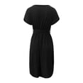 thumbnail image 3 of WILLBEST Vestidos Casuales Para Mujer 1 Vestido Casual Para Mujer, Holgado, Con Botones Y Cinturón, Para Uso Diario, Primavera, Verano Y Otoño, Básico, Color Liso, Midi, 3 of 3