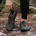 thumbnail image 3 of Women's Mens Waterproof Winter Warm Barefoot Shoes Comfortable Non Slip Hiking Shoes Fleece Lined Slip On Sneakers Green Size 6.5, 3 of 6