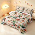 thumbnail image 3 of Homewish Retro Plant Mushrooms Quilt King,Wild Botanical Fungi King Coverlet Set,Beige,Polkadot Reversible,3 Pieces, 3 of 7