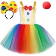 thumbnail image 3 of Divertido disfraz de payaso de circo para niñas, vestidos de fiesta de carnaval, disfraz de Joker travieso, disfraz de Halloween para niños, vestido tutú elegante, 3 of 5