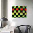 thumbnail image 4 of Orinice Checkered Pattern Fine Art Aesthetic Poster & Print Wall Painting for Classroom Kitchen Office Farmhouse Bathroom Room Decor Pictures Wall Art Painting Ready to Hang Canvas Living, 4 of 6