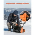 thumbnail image 5 of Electric Snow Shovel 12A, 17-Inch Corded Snow Thrower, 20ft Throw Distance, Adjustable Chute, Dual Safety Switch - Driveway, Patio, Sidewalk Snow Removal, 5 of 12