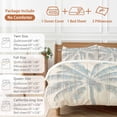 thumbnail image 6 of King 4 Piece Bedding Set Summer Palm Tree Tropical Plant Abstract Leaf Soft Breathable Duvet Cover and Pillowcase, Farm Vintage Wood Grain Duvet Cover Set Bed Sheets for Bedroom Dormitory Guest Room, 6 of 9