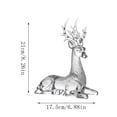 thumbnail image 3 of Clear Transparent Deer Statue , Standing and Lying Stag Figurines, Modern Reindeer Tabletop Ornament for Living Room Bedroom Office Home Decor, Plastic Craft, 3 of 7