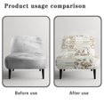 thumbnail image 6 of HELLHERO Patchwork Floral Design Slipper Chair Protector, Decorations Dustproof Armless Accent Chair Protector for Hotel Living Dining Room, 6 of 8