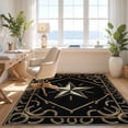 thumbnail image 3 of Design&I 8'x10' Washable Area Rug Cowboy Theme Entry Weathered Tan Cream Bathroom Themed Mens Hat for Dining Room, Large Office, Lounge, Snag-Free, 3 of 7