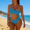 thumbnail image 4 of Lopeceal Women's One Piece Swimsuit One Shoulder Bathing Suit Sexy Cutout Tummy Control Summer Swimwear, 4 of 5