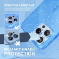 thumbnail image 5 of Compatible iPhone 13 Pro Max Case Cute, Women Clear Glitter Bling Sparkly Case,[Non-Yellowing Shockproof Protective Cover] 6.7-inch (Glitter Blue), 5 of 8