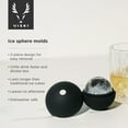 thumbnail image 3 of Viski Crystal Whiskey Glasses with Ice Sphere Molds Gift Set 9oz, 3 of 8