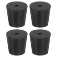 thumbnail image 1 of 4 Pcs Tapón de Caucho de 1-Hoyo, Tapón de Sello Cónico para Tubos de Ensayo, 26x20x25mm Negro, 1 of 6