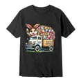 thumbnail image 4 of MIASHUI T-Shirts Graphiques de Pâques pour Garçons Doux Décontractés à Manches Courtes Hauts Colorés pour Enfants Noir, 8-9 Ans, 4 of 4