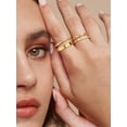 thumbnail image 2 of Stackable Gold Rings for Women Dainty 14K Gold Plated Thin Ring Set Non Tarnish Thumb Bands Gold Jewelry Gifts Statement Gold Knuckle Rings Size 6-10, 2 of 5