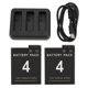 thumbnail image 1 of Replacement Battery for Osmo Action 3/4 Camera, 3-Slot Fast Charger, 2 x 1800mAh Batteries, Type-C Charging Cable, 1 of 4