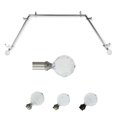 thumbnail image 1 of Jeshan 13/16" Bay Window curtain rod 20"-36", 38"-72" - Satin Nickel,(ABay-57-5), 1 of 5