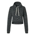thumbnail image 4 of J. America Women�'s Crop Hooded Sweatshirt, 4 of 6