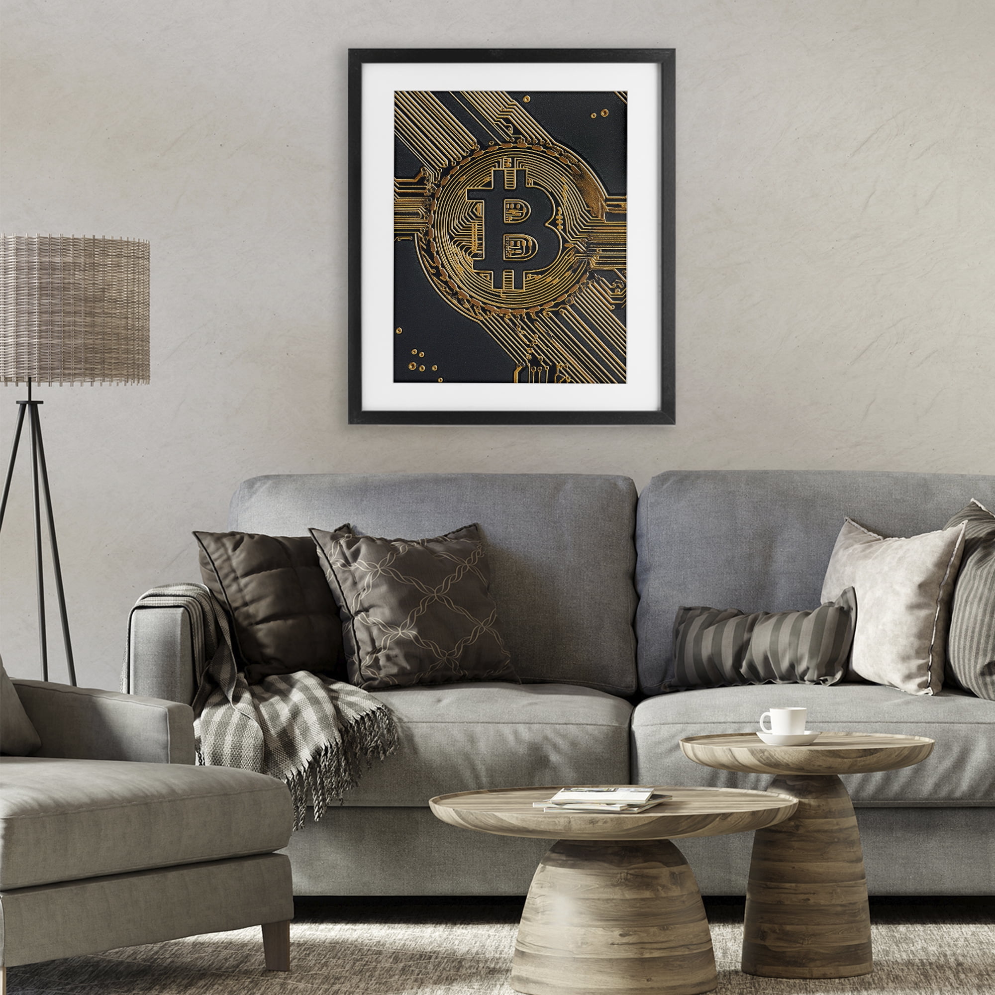 Stupell Industries Web Of Wealth Circuits Black Framed Print Under Glass, design by Svetlana Aleynikova