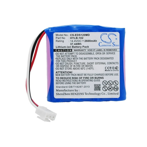 Battery for EDAN SE-3 SE-12 Express VE-300 HYLB-102 SE-300 M3A TWSLB-005 2600mAh