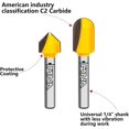 thumbnail image 3 of 90 Degree V Groove and Round Nose Router Bit Set, 1/4 Inch Shank Signmaking Router Bits, 3D CNC Lettering & Engraving Router Bit Kit, 3 of 6