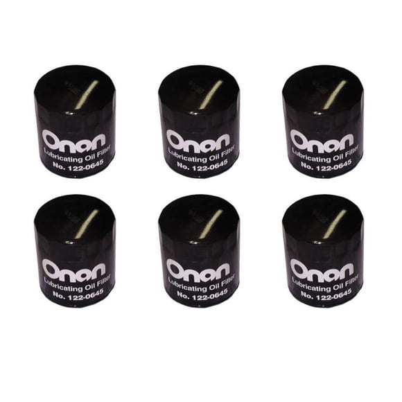 Filtro de Aceite Onan 122-0645 Paquete de 6 para Generadores de RV
