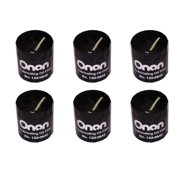 Filtro de Aceite Onan 122-0645 Paquete de 6 para Generadores de RV