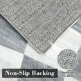 thumbnail image 3 of Garvee 9'x12' Area Rug Modern Checkered Large Rug Washable Non-Slip Low Pile Soft Foldable Rugs for Living Room Bedroom, Gray, 3 of 6