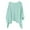 Mint Green, variant on Women's Casual Solid Color Cardigan, Cropped Sleeve Cotton Linen Blend Open Front Top with Irregular Hem for Daily Wear Resort Outfits
