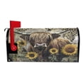 thumbnail image 3 of Ryvnso Mailbox Cover Highland Cattle Leopard Sunflowers Magnetic Mailbox Wrap Standard Size 21x18 Inch, 3 of 8