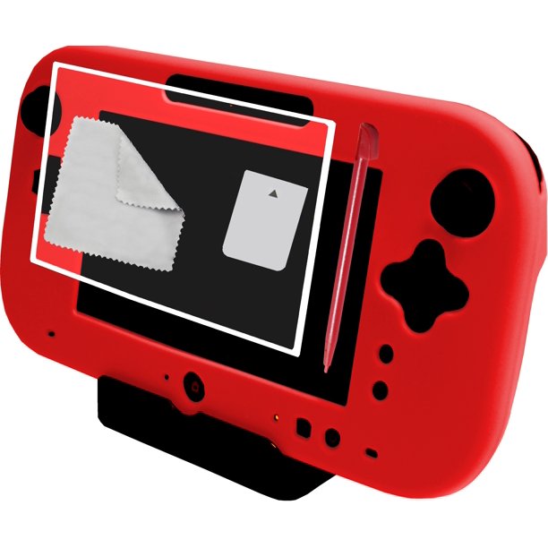 Red Full Case Cover Stylus Screen Protector Wii U Gamepad Controller Remote Walmart Com Walmart Com