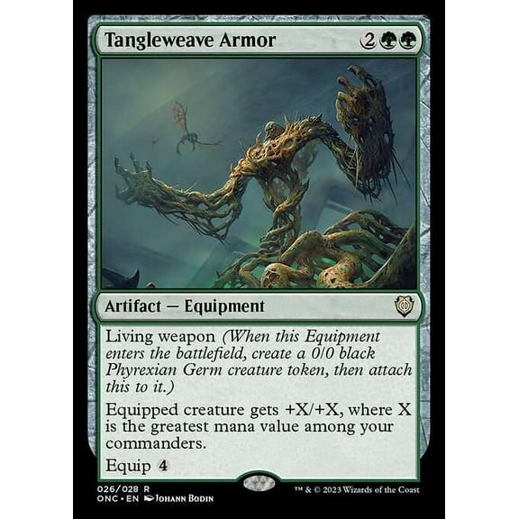 MtG Phyrexia: All Will Be One Commander Rare Tangleweave Armor (Set Booster) #26