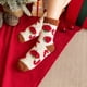thumbnail image 4 of Calcetines navideños de polar para mujer | Calcetines térmicos ultrasuaves de invierno | Calcetines antideslizantes de media pantorrilla | Estampados festivos | Pack de 2 para estar en casa, 4 of 5