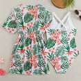thumbnail image 3 of Hienoo Big Girl Swimwear Tropical One-Piece Swimsuit Cover Up Hawaii Bathing Suit, 3 of 5