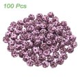thumbnail image 3 of 100pcs 8mm Rhinestone Beads for Jewelry Making, Sparkle Diamond Clay Bead for Necklace Bracelet Christmas, Purple, 3 of 7