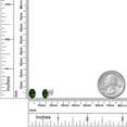 thumbnail image 6 of Gem Stone King 14K White Gold Green Chrome Diopside Double Notch Stud Earrings | 2.40 Cttw | Gemstone Birthstone | Oval 8X6MM | Gold Earrings for Women Men, 6 of 6