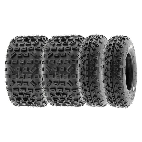 SunF ATV/UTV All Terrain Quad Tire 20x6-10 & 18x10-8 6 PR Tubeless A035 (Set of 4)