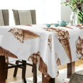thumbnail image 5 of Yayeee Tablecloths 60" x 60" Rectangle Wrinkle Resistant Party Table Cover, Brown Ice Cream Pattern, 5 of 8