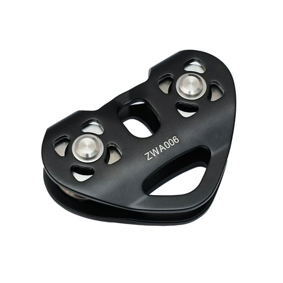 30 kN Zipline Pulley 6700LBS Zip Line Tandem Dual Trolley Kit for Cable & Rope Heavy Duty for Rescue Climbing Hauling Backyard Zipline Mountaineering Rigging