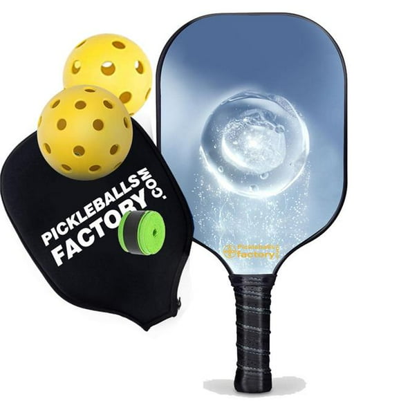 Usine de Pickleball PB00012-11-C Palettes de Pickleball - Tennis et Pickleball en Cristal Clair, Meilleures Palettes de Pickleball pour Joueurs Avancés, Graphite en Fibre de Carbone