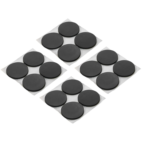 Non Slip Furniture Pads 1-3/4" (45mm x 3mm), 16 Pcs Adhesive Backed Round Rubber Feet Anti-Scratch Rubber Furniture Grippers for Hardwood Floor Electronics Bed Drawers DIY
