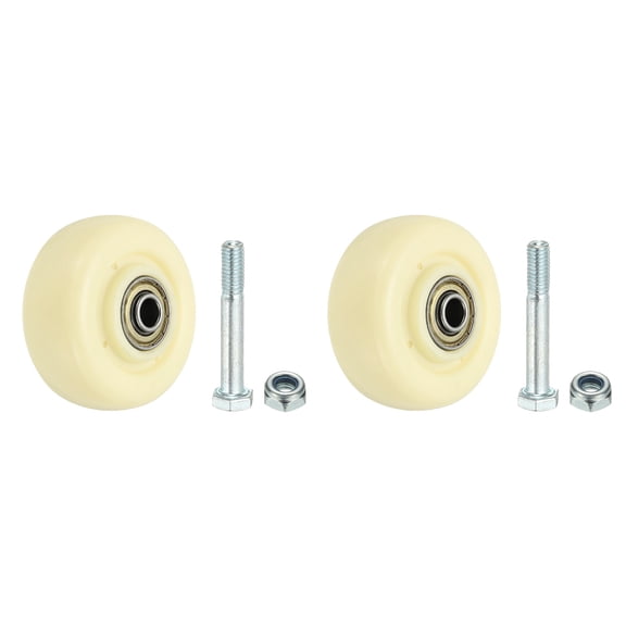 Uxcell Office Chair Wheels 2.95 x 1.2, 2 Pack Caster Wheels Office Chair Replacement Smooth Quiet Rolling with Bearing for Hardwood Floor Carpet, Yellow