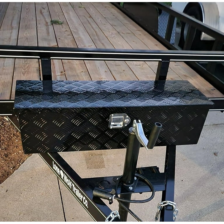 FGJQEFG 39 Inch Black Aluminum Utility Bed Truck Toolbox