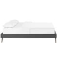 thumbnail image 3 of Loryn King Fabric Bed Frame with Round Splayed Legs - Gray, 3 of 5