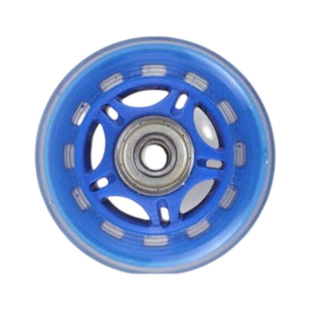 Xinxinyy Roue de Chaussure de Patinage Intérieur Élastique Antichoc Rouleau de Hockey Roulettes en PU Pièces de Rechange Équipement de Sport Accessoire de Planche à Roulettes Bleu 64mm