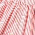 thumbnail image 6 of YDFCWXW Girls Summer Spring Dresses Toddler Girl Clothes Short Sleeve Button Up Casual Preppy Sun Dress Summer Outfits (5-6 Years, Pink), 6 of 9