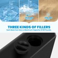 thumbnail image 6 of 4Pcs 353 lbs Cantilever Offset Patio Umbrella Base, Water & Sand Filled Heavy Duty Outdoor Umbrella Base, Square Umbrella Base Plate Set with Easy-Fill Spouts, Black, 6 of 8
