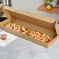 thumbnail image 3 of Eco Pie Kraft Paper Corrugated Flatbread Box - 24" x 12" x 2" - 50 count box, 3 of 10