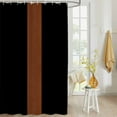 thumbnail image 4 of Fabric Shower Curtain, Boho Black and Brown Striped Tribal Farmhouse Style Bathroom Curtain with 12 Hooks Waterproof No Bad Odor Machine Washable Bath Curtains for Bathroom, Spa Room, 72"x84", 4 of 6