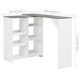 thumbnail image 6 of vidaXL Bar Table Kitchen Dining Pub Table Bistro Table with Moveable Shelf, 6 of 32